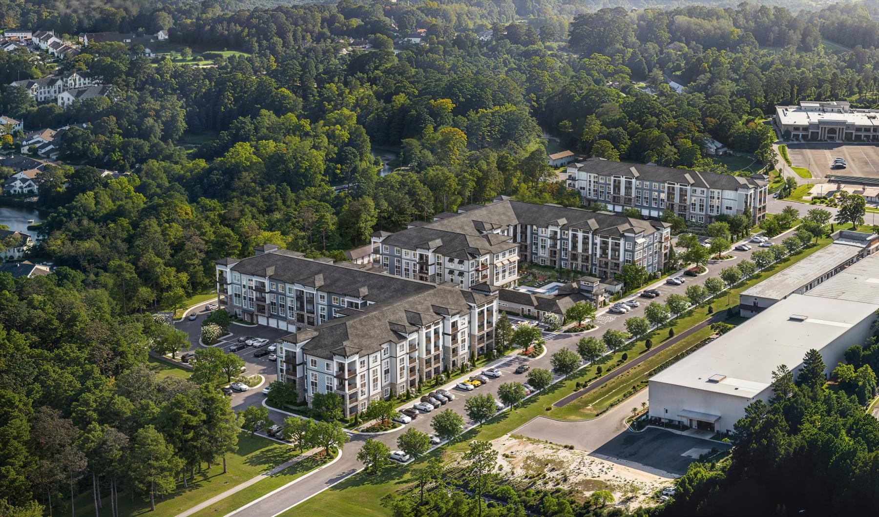 Settle into comfort at Venture at Port City a large building surrounded by trees